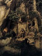 Moritz von Schwind A Player with a Hermit oil painting picture wholesale